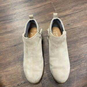 Tom’s sued leather booties